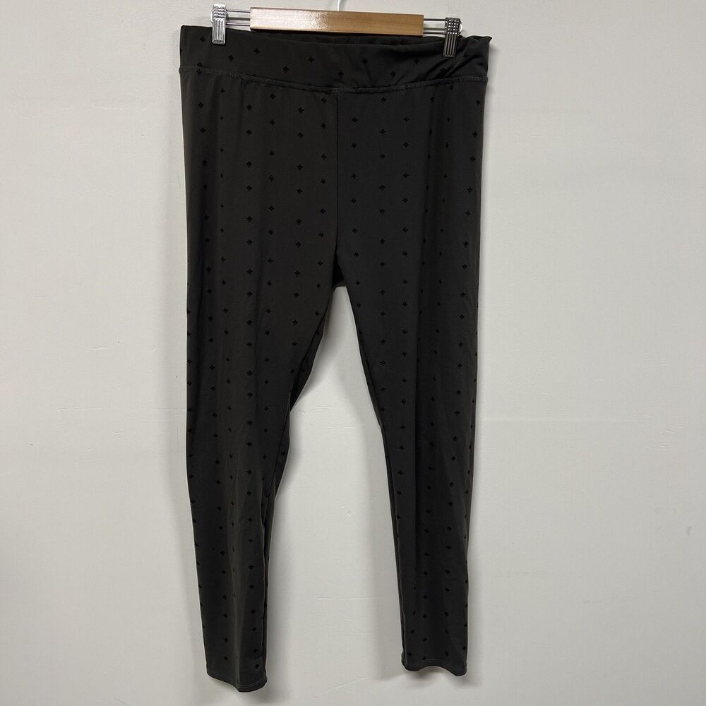 Pendleton XL Grey Patterned Legging Pants Pull-On Skinny Stretch High Rise